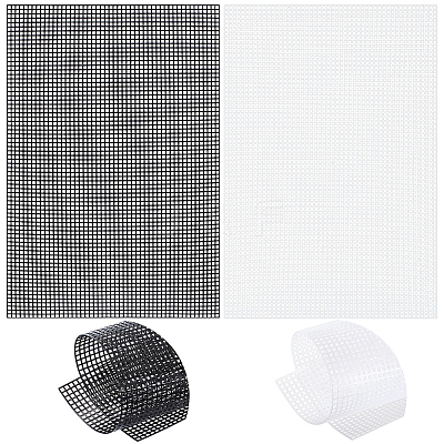 30Pcs 2 Colors PE Mesh Canvas Sheets AJEW-WR0003-60-1