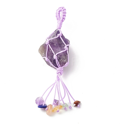 Natural Amethyst Pendants PALLOY-JF01212-05-1