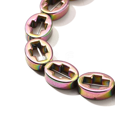 Electroplated Synthetic Non-magnetic Hematite Beads Strands G-L613-Z01-01J-1