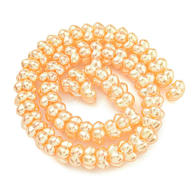 Transparent Spray Painted Glass Beads Strands GLAA-P066-01D-1