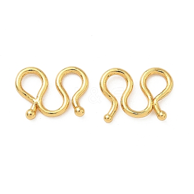 Brass S-Hook Clasps KK-H532-07A-G-1