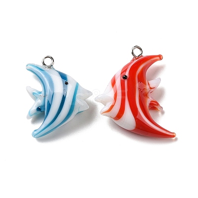 Handmade Lampwork Pendants LAMP-E029-02P-1