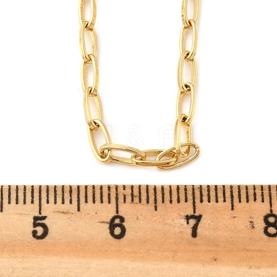 Brass Cable Chain Necklaces for Women Men NJEW-F337-01G-02-1