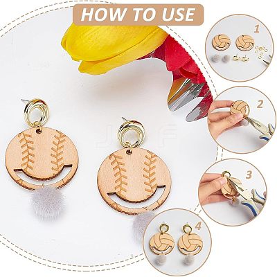 20Pcs 5 Styles Hollow Wooden Pendants WOOD-CA0001-54-1
