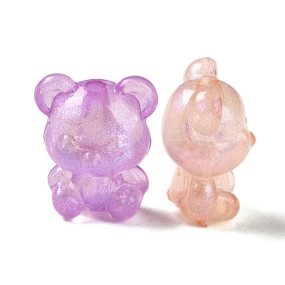 Luminous Transparent Acrylic Beads OACR-G033-06D-1