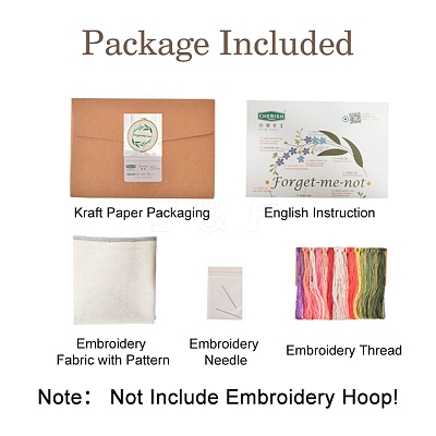 Embroidery Starter Kits DIY-P077-035-1