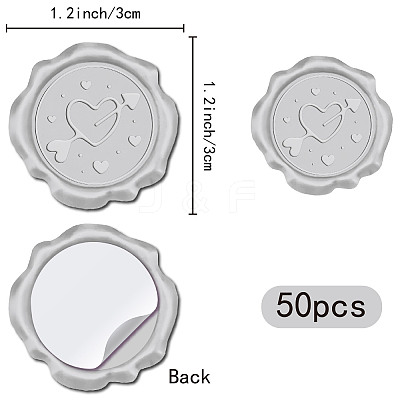 Adhesive Wax Seal Stickers DIY-CP0009-53A-16-1
