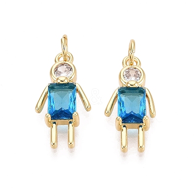 Brass Micro Pave Cubic Zirconia Pendants KK-N287-32C-G-1