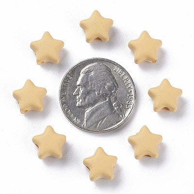 Spray Painted Acrylic Beads MACR-S373-45-O07-1