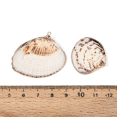 Electroplate Sea Shell Pendants X-SSHEL-T006-04-1