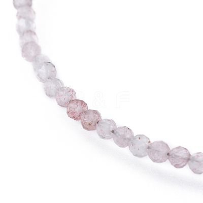 Natural Strawberry Quartz Bead Bracelets BJEW-JB04555-05-1