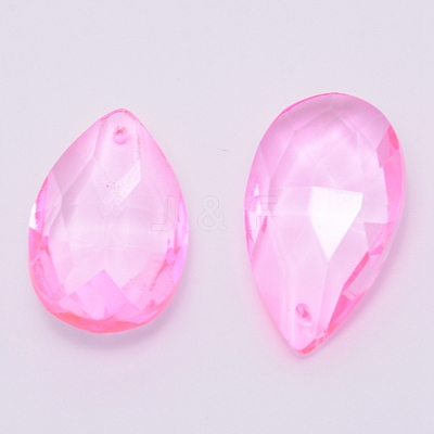 Transparent Glass Pendants GLAA-WH0022-40B-1