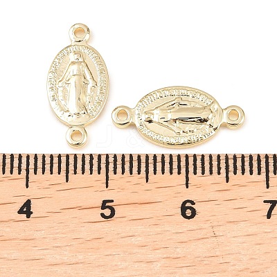 Brass Oval with Virgin Connector Charm X-KK-Z146-31G-1