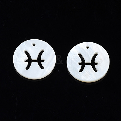 Natural Freshwater Shell Charms SHEL-N027-10I-1