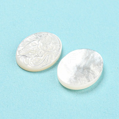 Religion Natural Sea Shell Cabochons SHEL-D079-24-1