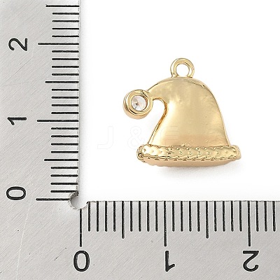 Brass Micro Pave Cubic Zirconia Charms LS-KK-H521-02B-G-1