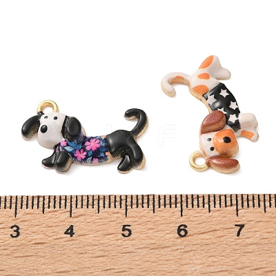 Alloy Enamel Pendants ENAM-F163-02G-1