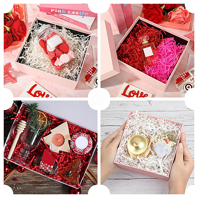 4 Sets 2 Colors Christmas Themed Paper Shredded Paper Filler OCOR-SP0001-07-1