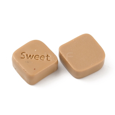 Chocolate Opaque Resin Cabochos RESI-WH0026-62A-1