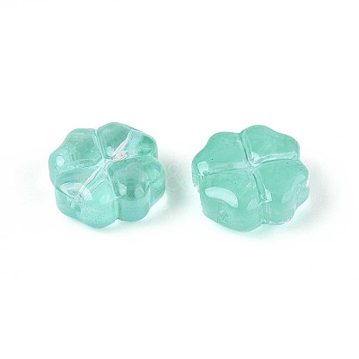 Transparent Spray Painted Glass Beads GLAA-N035-019-C04-1
