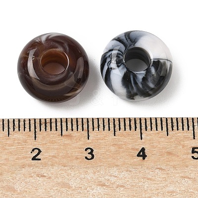 Tow Tone Acrylic Beads X-OACR-C040-07-1