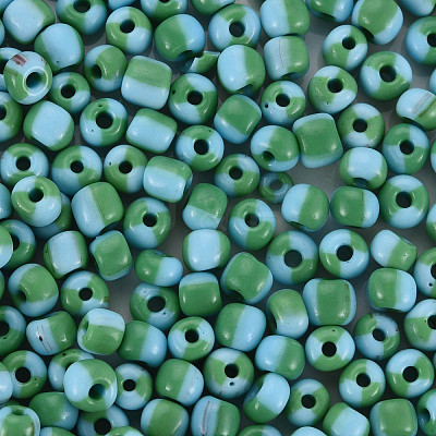 8/0 Two Tone Opaque Glass Seed Beads SEED-T006-01C-A08-1