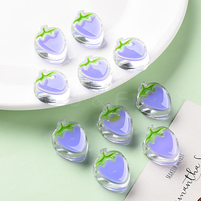 Transparent Enamel Acrylic Beads X1-TACR-S155-003J-1
