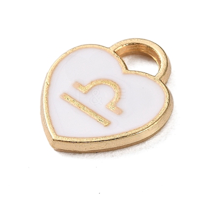 (Defective Closeout Sale: Enamel Yellowing) Golden Alloy Enamel Charms ENAM-XCP0001-47D-1