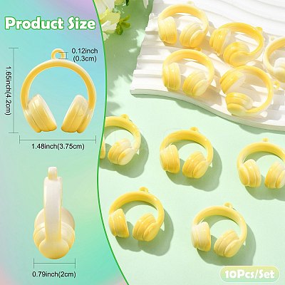 Two Tone Opaque Acrylic Pendants SACR-FZC0001-002F-1