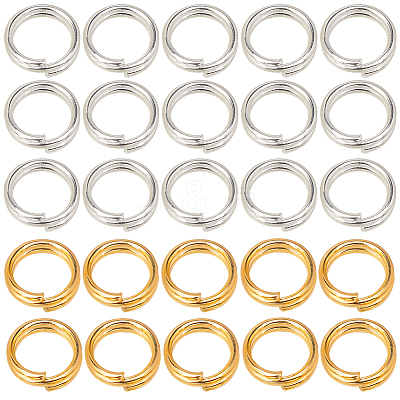 600Pcs 2 Colors Brass Split Rings KK-SP0001-82C-1
