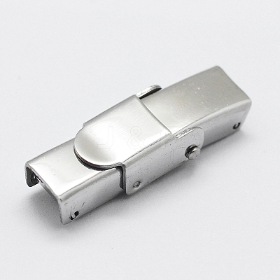 Tarnish Resistant 201 Stainless Steel Watch Band Clasps LS-STAS-K173-01A-1