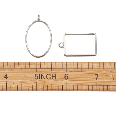 Alloy Open Back Bezel Big Pendants PALLOY-TA0001-26P-1