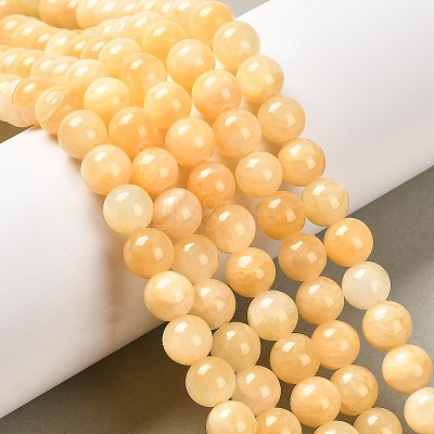 Natural Yellow Jade Beads G-Q277-1-1