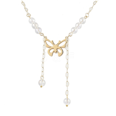Brass and 304 Stainless Steel Necklaces NJEW-JN04877-1