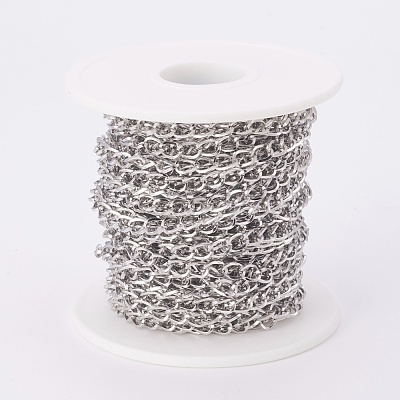 Tarnish Resistant 304 Stainless Steel Curb Chains CHS-F003-13P-1