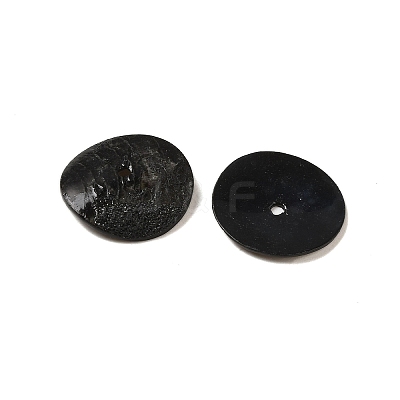 Spray Painted Natural Akoya Shell Beads SHEL-M021-11-1