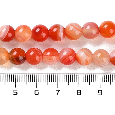 Natural Striped Agate/Banded Agate Beads Strands G-Z060-A01-B19-1