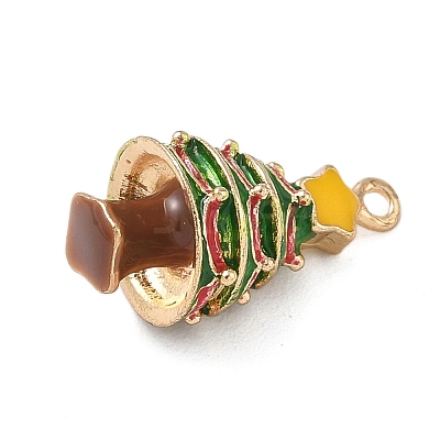 Christmas Alloy Enamel Pendants ENAM-F156-01G-04-1