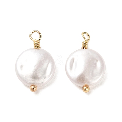ABS Plastic Imitation Pearl Pendants KK-M266-35G-1