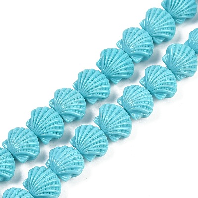 Synthetic Coral Dyed Carved Beads Strands CORA-K009-05A-08-1