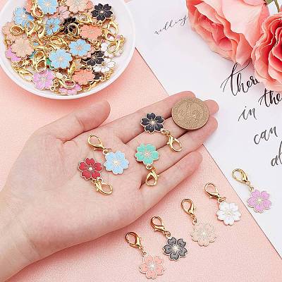 50Pcs Alloy Enamel Pendants Decoration HJEW-SC0001-19-1