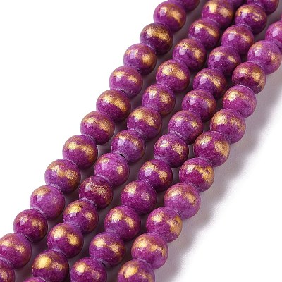 Natural Mashan Jade Beads Strands G-F670-A27-6mm-1
