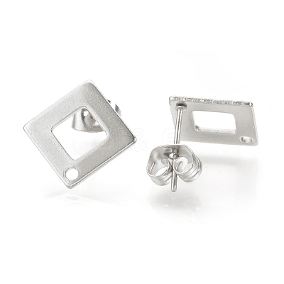 Tarnish Resistant 304 Stainless Steel Stud Earring Findings X-STAS-Q223-07A-1