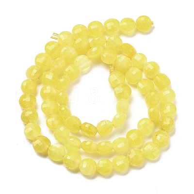 Natural Dyed White Jade Beads Strands G-C179-A6mm-04-1