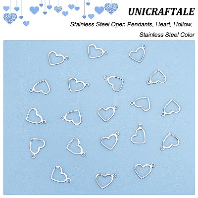 Non-Tarnish 304 Stainless Steel Open Pendants A-STAS-F187-03P-1