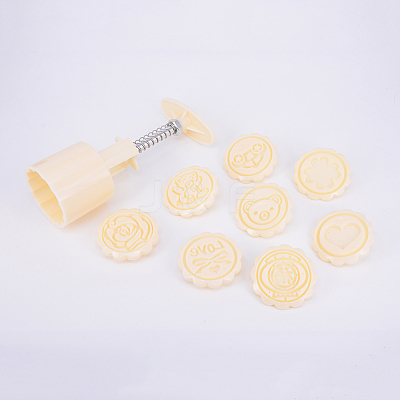 ABS Plastic Mooncake Mold TOOL-WH0018-26-1