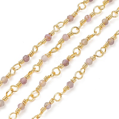 Natural Amethyst Handmade Beaded Chains CHC-K008-A06-1