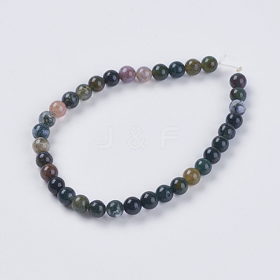 Natural Indian Agate Beads Strands G-G515-10mm-05-1