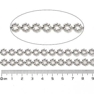 304 Stainless Steel Flower Link Chains CHS-A016-57P-A-1
