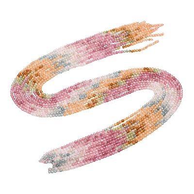Gradient Color Natural Multicolor Tourmaline Beads Strands G-D110-A02-07-1